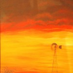 WINDMILL 2005 OIL ON CANVAS 30" * 36"
