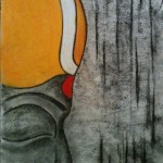 ABSTRACT 2011 CHARCOAL & PASTEL ON PAPER 12"*19"