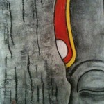 ABSTRACT 2011 CHARCOAL & PASTEL ON PAPER 12"*19"